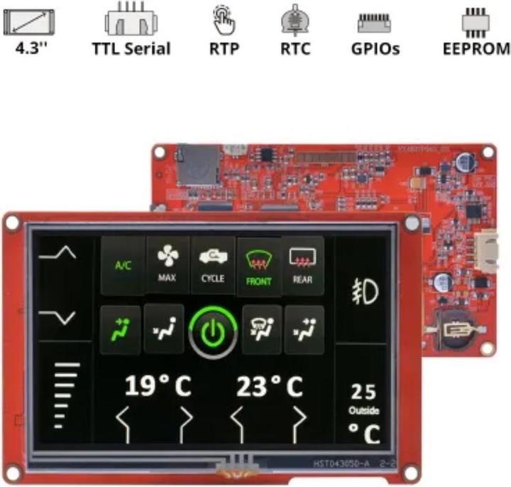 Actual product image Sonoff Nextion Intelligent 4.3 inch 480x272 TFT Touch Display