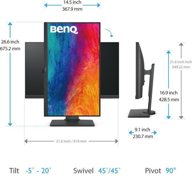 Productafbeelding BenQ PD2705Q (2560 x 1440 pixels, 27")