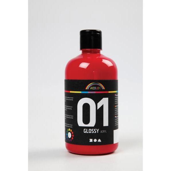 Thumbnail - Creativ Company, Künstlerfarbe + Bastelfarbe, A-Color Acrylfarbe (Primärrot, 500 ml)