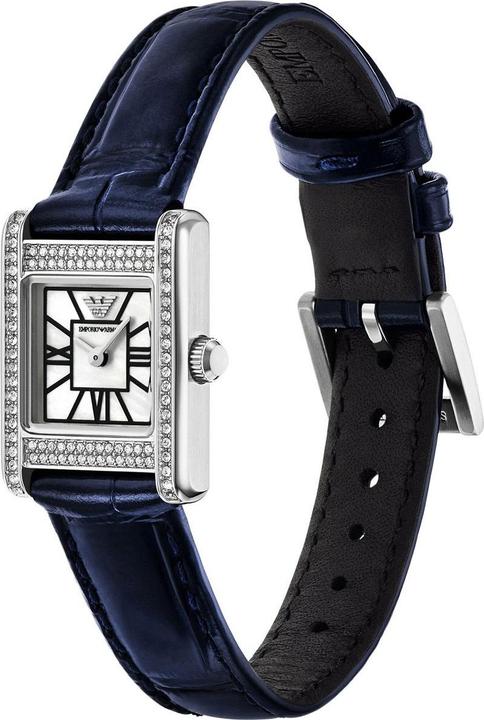 Actual product image Emporio Armani AR11718 Dark blue leather & crystal stones (Watch with gemstone, 26 mm)