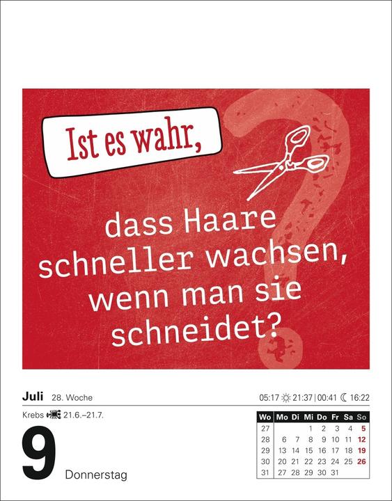 Produktbild Harenberg Ist es wahr, dass...? Tagesabreisskalender 2026 - Alltagswissen auf dem Prüfstand (Deutsch)