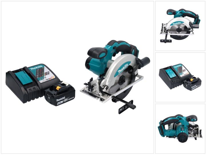 1x Makita DSS 610 Akku Handkreissäge, 1x Makita BL 1860 B 18 V 6,0 Ah Akku (197422-4), 1x Makita DC 18 RC Akku Schnell Ladegerät (195584-2)