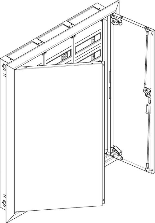 Produktbild ABN Flachverteiler UP/HW,110 mm tief,IP 30,SK II,3x7-reihig, Komplettschrank für REG UK37