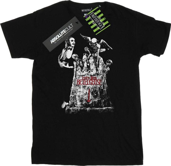 Actual product image Beetlejuice Womens/Ladies Graveyard Pose Cotton Boyfriend T-Shirt (3XL)