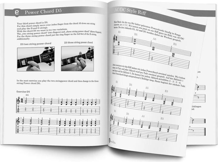 Actual product image E-Gitarre lernen leicht gemacht - Das E-Gitarrenbuch für Anfänger (German, Sebastian Schulz, 2024)