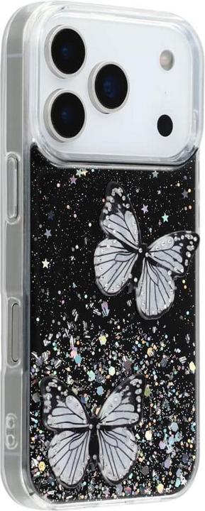 Actual product image Cover-Discount iPhone 17 Pro Max - Glitzer Hülle Schmetterlinge (Apple iPhone 17 Pro Max)