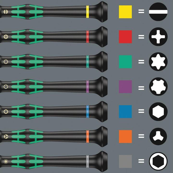 Actual product image Wera Kraftform Micro 12 Electronics 1 (Slotted screws, Torx Plus, Allen screw, Torx (TX), Phillipps cross recess (PH))