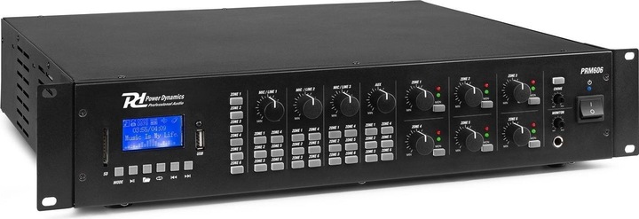 Actual product image Power Dynamics Amplifier Pro PRM606 100 V, 6 X 60 W (Amplifier)