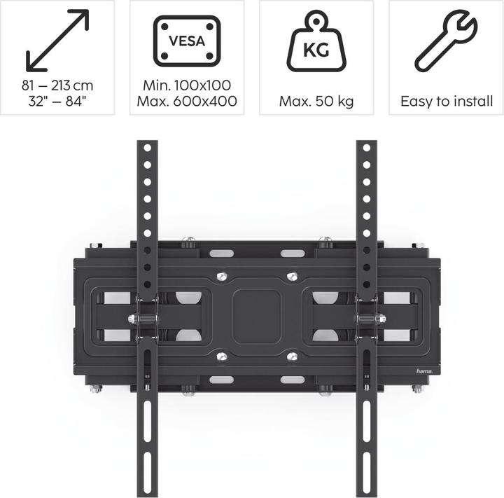 Produktbild Hama TV-Wandhalterung (Wand, 84", 50 kg)