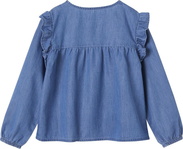 Produktbild Vertbaudet Mädchen Jeansbluse mit Volants (98)