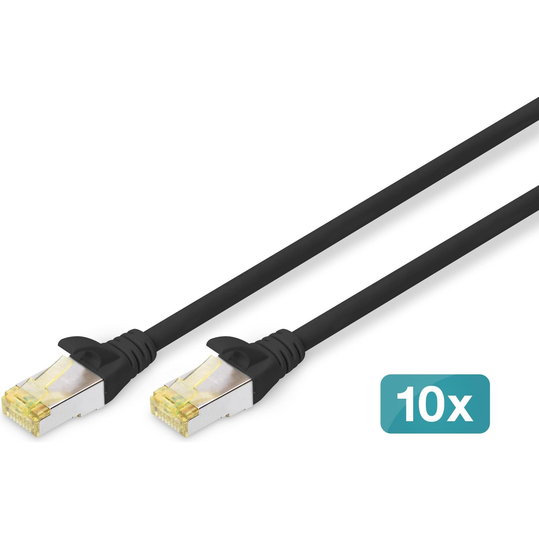 Digitus CAT 6A S/FTP Patchkabel, 10 Stück (S/FTP, CAT6a, 5 m), Netzwerkkabel