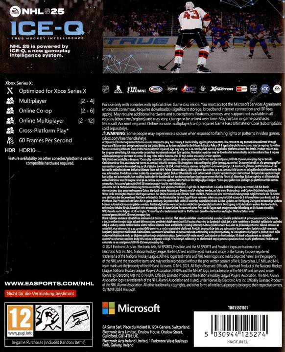 Produktbild EA Games NHL 25 (Xbox Series X, EN)