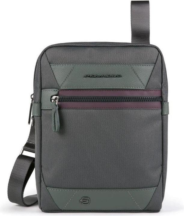 Piquadro Trakai, Recycled Materials, Small, Textile Crossbody Bag, Green