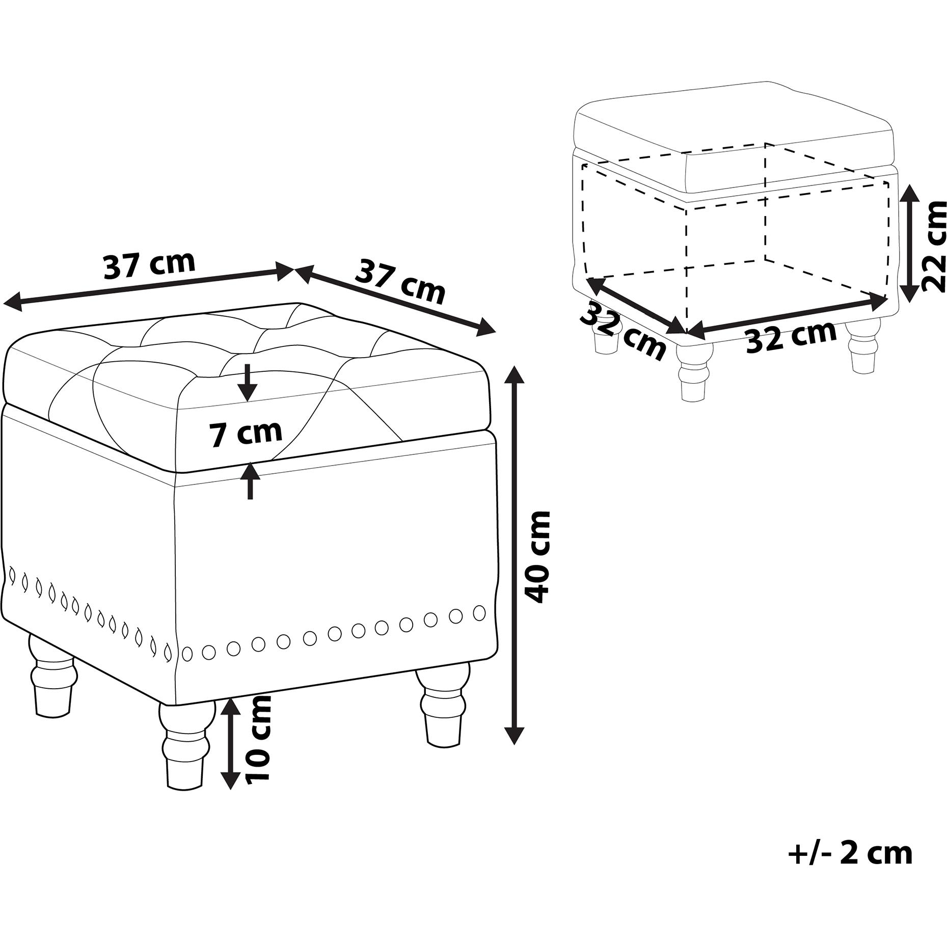 Thumbnail - Beliani, Hocker + Pouf, Loretto