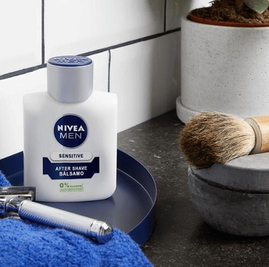 Actual product image NIVEA MEN MEN SENSITIVE after shave balm 0% alcohol 100 ml (Aftershave balm, 100 ml)