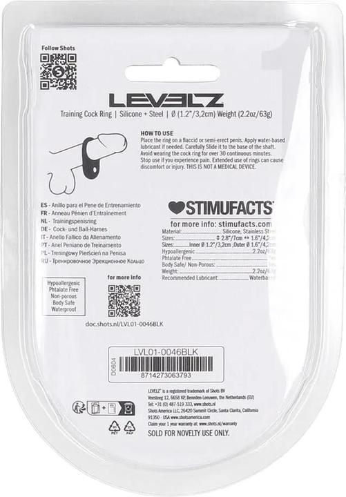 Produktbild Shots Silicone Training Cockring - S - Black (4.20 cm)
