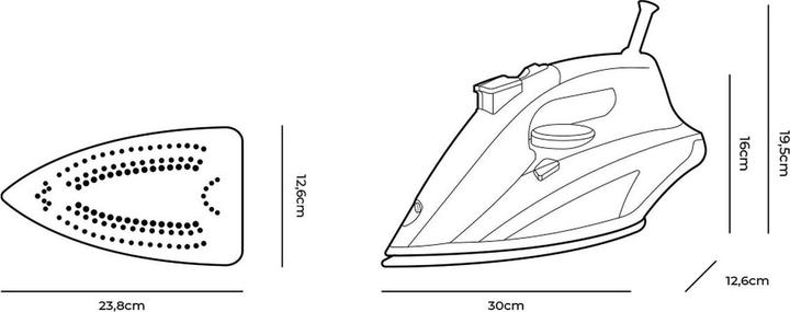 Actual product image EDM Steam Iron Large 220-240v 2800w