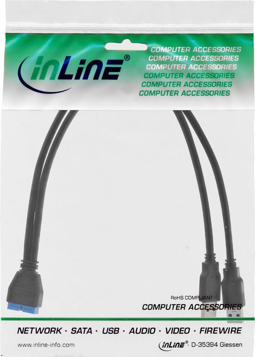 Image du produit InLine Câble adaptateur USB 3.0 (0.40 m)