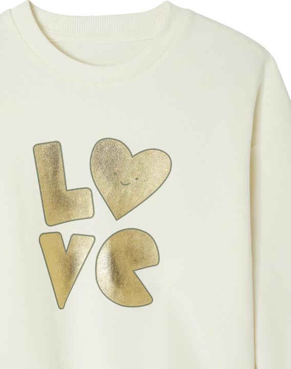Actual product image Vertbaudet Mädchen Sport-Set: Sweatshirt mit goldener Schrift und Recycling-Polyester & Leggings (98)