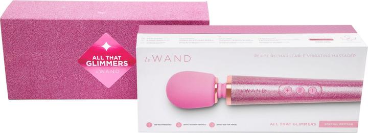 Actual product image Le Wand Petite All That Glimmers Rechargeable Vibrating Massager Pink