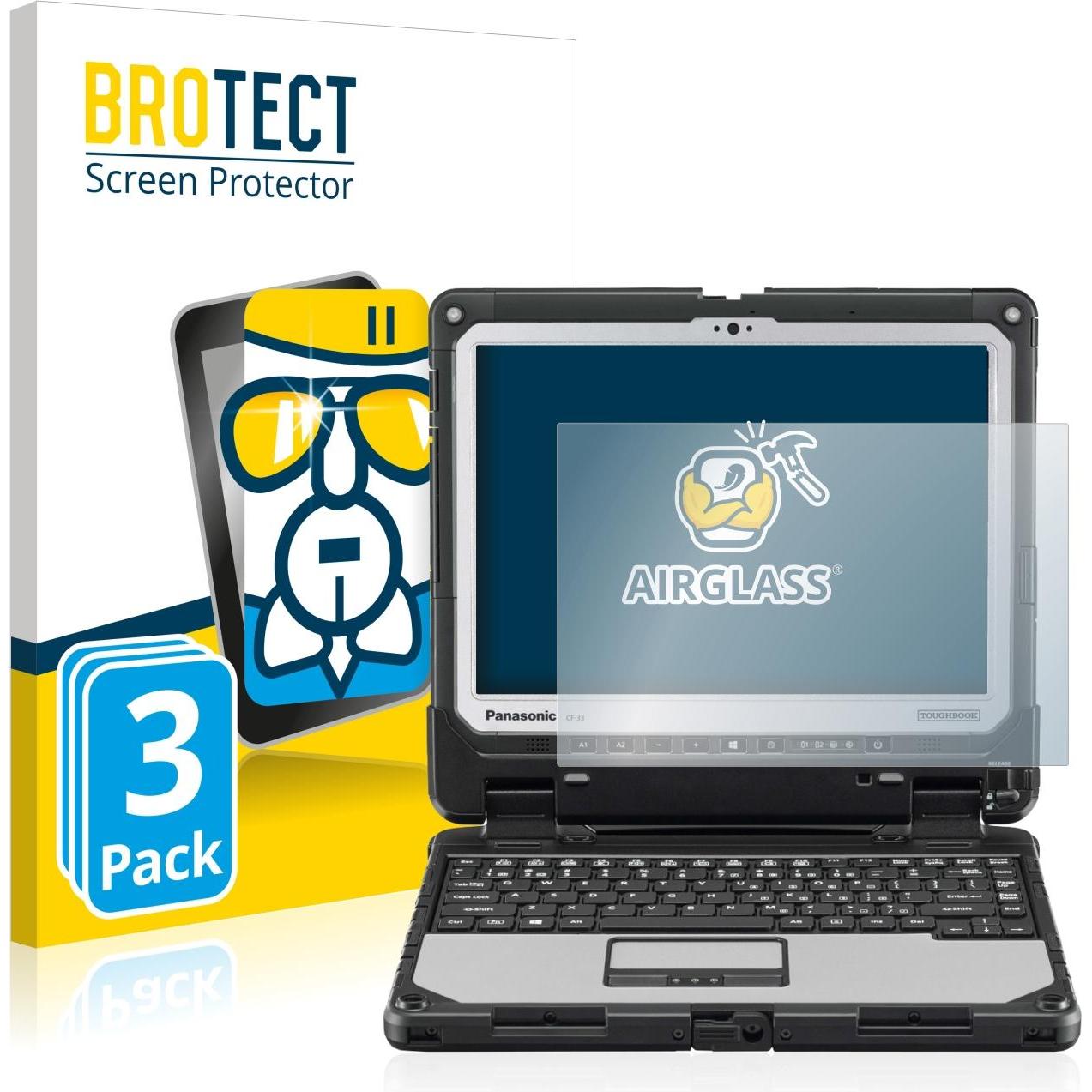 Thumbnail - BROTECT AirGlass Panzerglasfolie (3 Stück, Toughbook CF-33), Tablet Schutzfolie