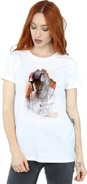 Immagine prodotto Star Wars The Last Jedi Poe Dameron Brushed Maglietta Ampia Donna (3XL)