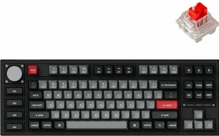 Keychron Q3 Pro (schwarz/blaugrau, DE-Layout, K Pro Red, Hot-Swap, Aluminiumrahmen, RGB) (DE, Kabelgebunden)