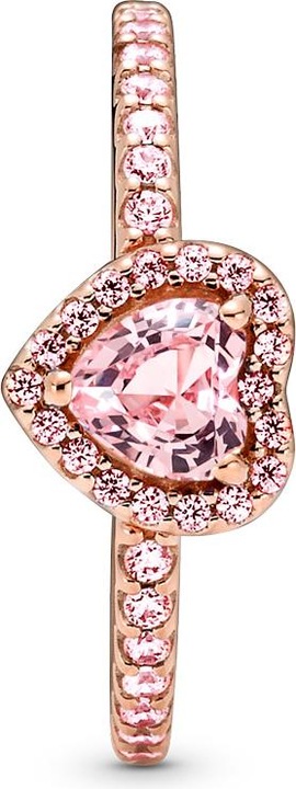 Actual product image Pandora 14k Rose Gold Sparkling Heart Ring (56, 925 Silver)