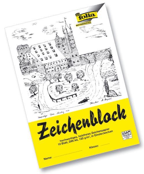 Folia 10 drawing pad with linen corners DIN A4 (A4, Plain)