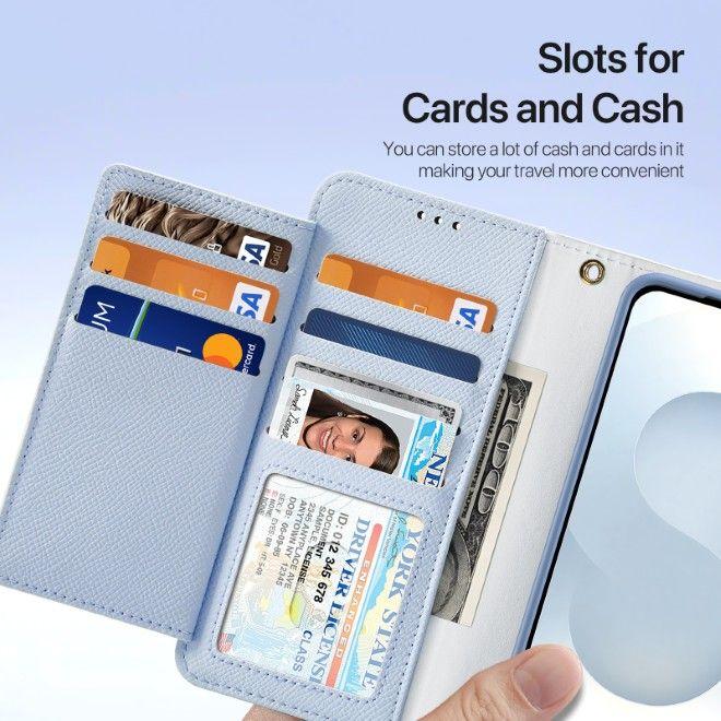 Actual product image Dux Ducis Lawa Series MagSafe Kunstleder Bookcover Hülle (Samsung Galaxy S25 Edge)