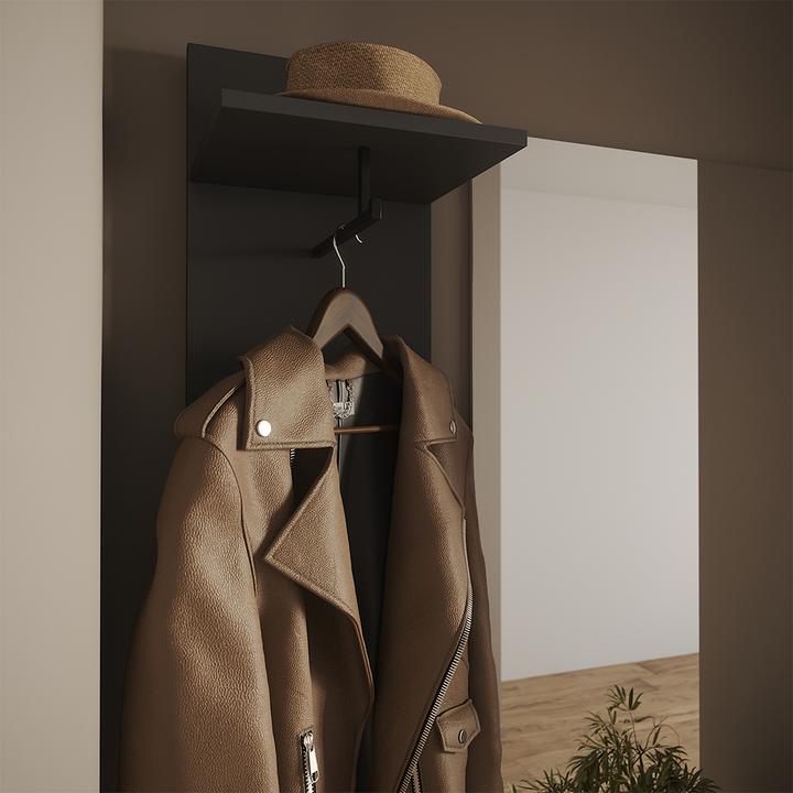 Actual product image Vicco Wandgarderobe Irma, Anthrazit/Artisan, 31 x 160 cm