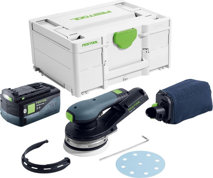 Produktbild Festool ETSC 2 125-Basic Akku Exzenterschleifer 18 V 125 mm Brushless + 1x Akku 5,0 Ah + Systainer (Exzenterschleifer)