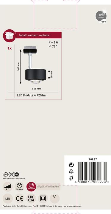 Image du produit Paulmann URail Spot Aldan (820 lm)