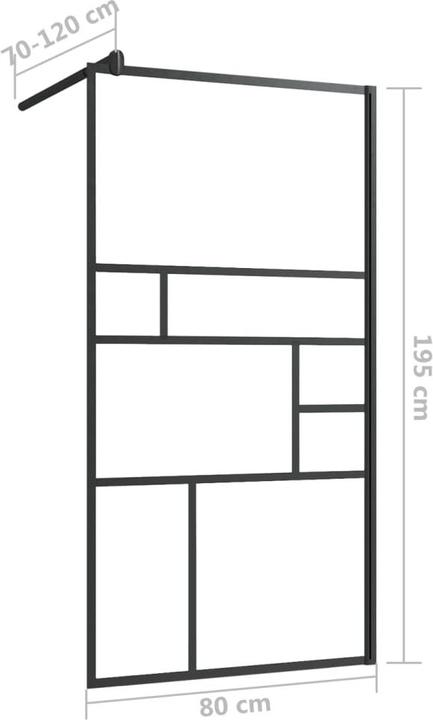 Produktbild vidaXL Duschwand (90 cm, 90 cm, 195 cm)