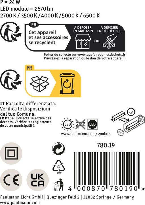 Produktbild Paulmann Caneta (2570 lm)