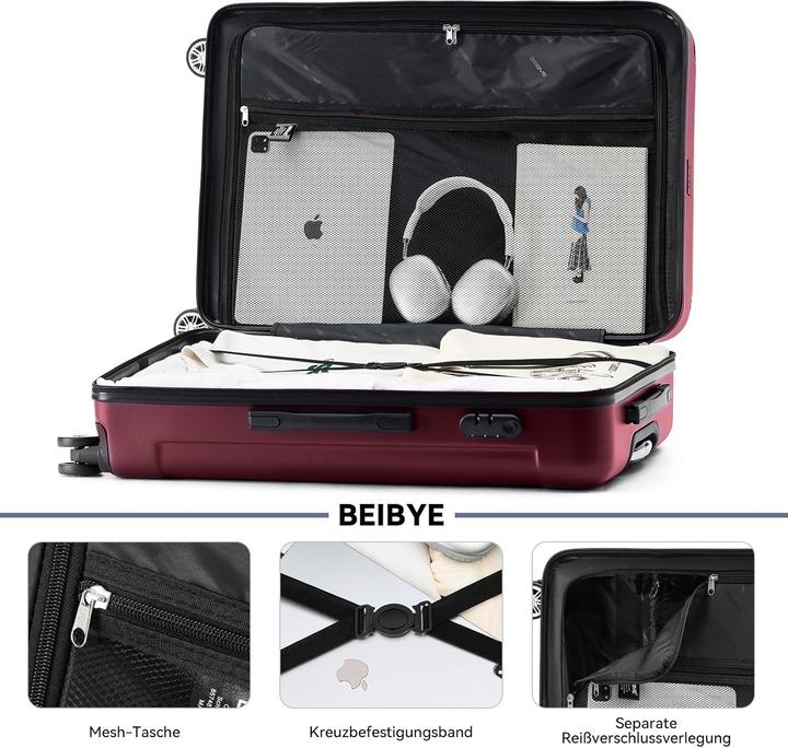 Produktbild Beibye 3-teiliges Hartschalenkoffer-Set (110 l)