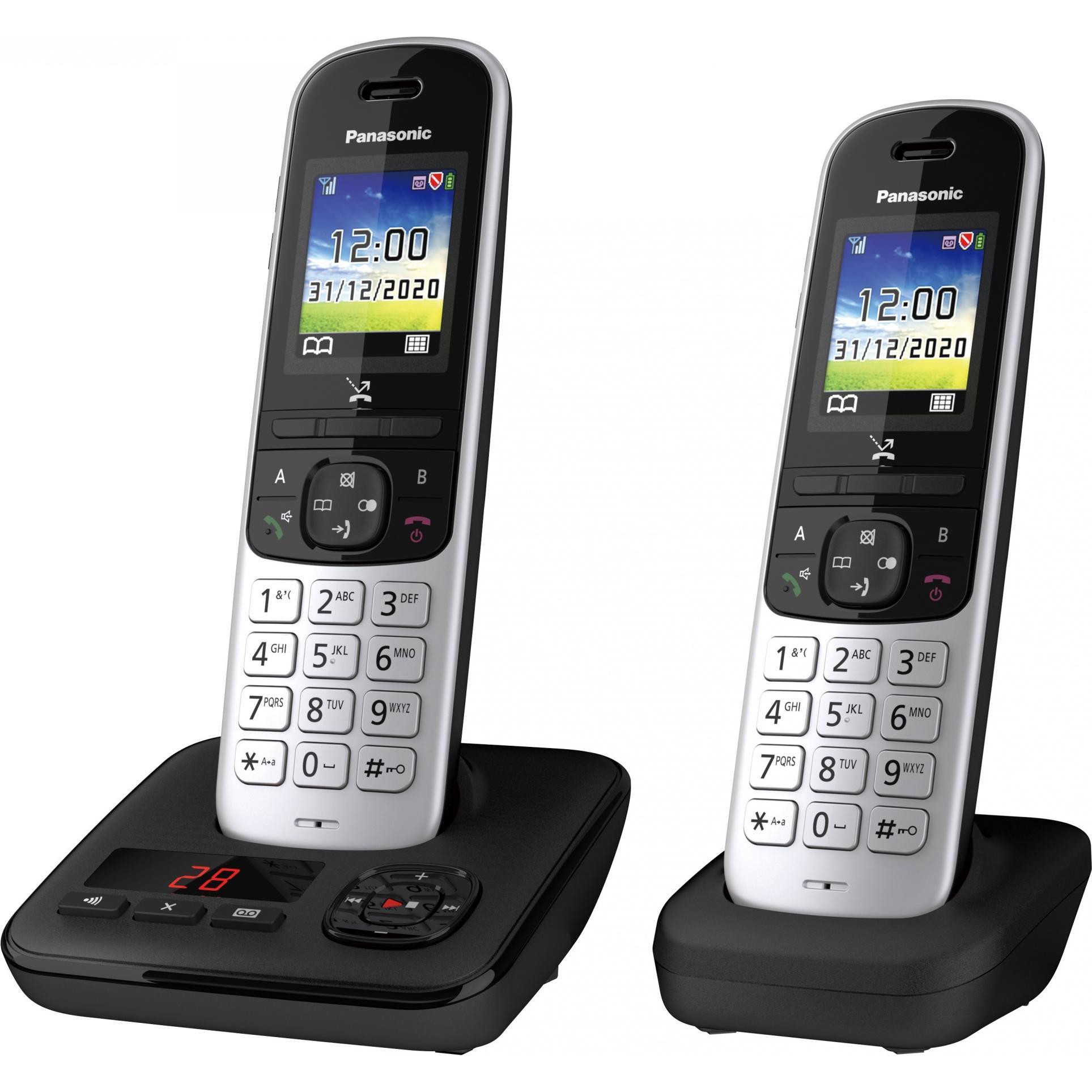 Panasonic KX-TGH722GS, Telefon, Schwarz