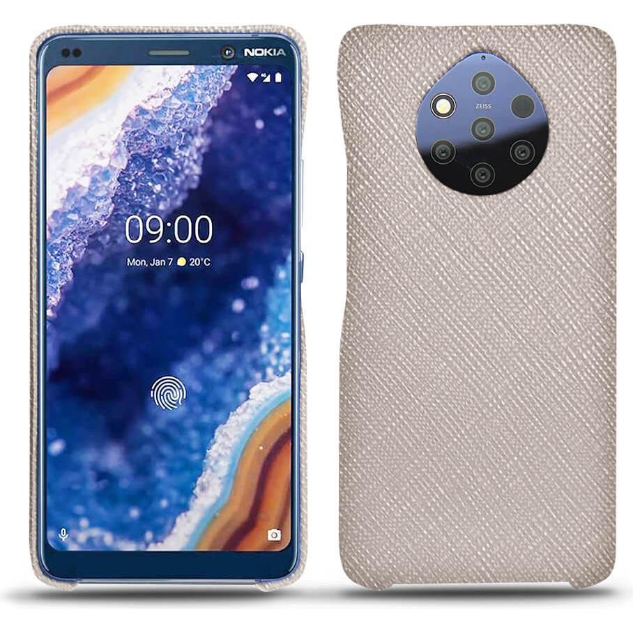 Noreve Lederschutzhülle (Nokia 9 PureView), Smartphone Hülle, Beige