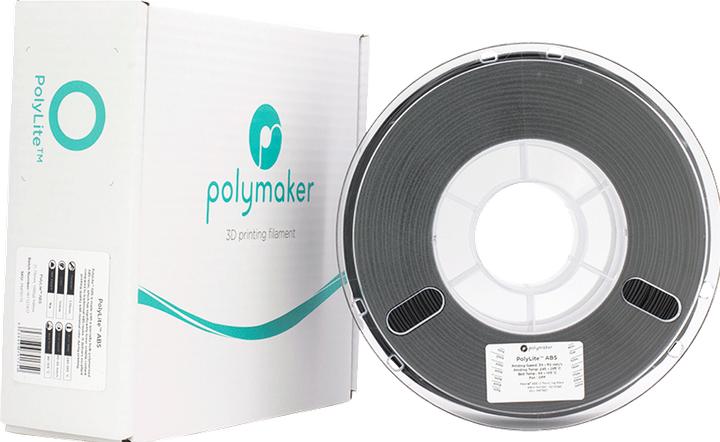 Produktbild Polymaker PolyLite ABS V2 - Black - 1.75mm (ABS, 1.75 mm, 1000 g, Schwarz)