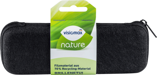 Actual product image dm Visiomax NATURE case with zipper grey or black
