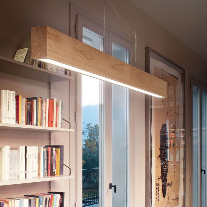 Immagine prodotto Ideal lux CRAFT Lampada a sospensione LED 37W legno bianco caldo 284460 (4600 lm)