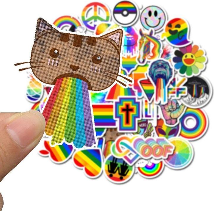Actual product image JTI 50x Stickers and decals - VSCO Pride