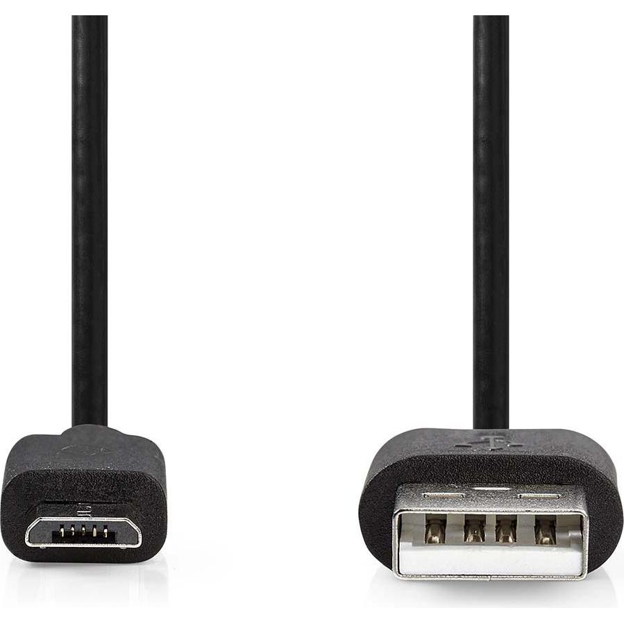 Thumbnail - Nedis USB-Kabel USB 2.0 USB-A Stecker USB Micro-B Stecker 10 W 480 Mbps Vernickelt 3.0 (3 m, USB 2.0), USB Kabel