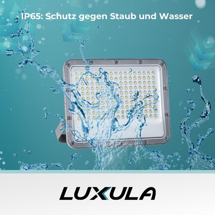 Produktbild Luxula LED-Fluter, EEK: E, 100W, 12000lm, 4000K, IP65, grau (12000 lm, IP65)