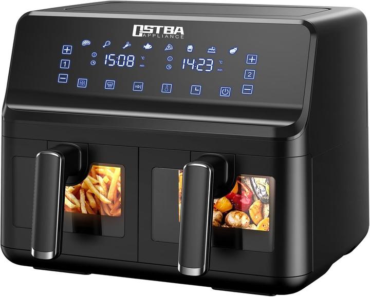 Yashe Hot air fryer 1700 W 8 litres double basket touch screen 360 technology fast and healthy