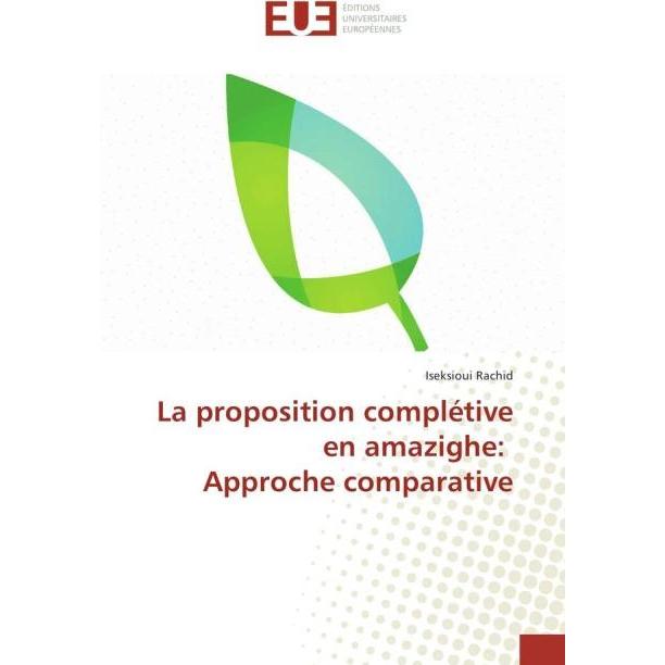 La proposition complétive en amazighe: Approche comparative, Fachbücher
