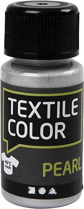 Produktbild Creativ Company Textilfarbe, deckende Textilfarbe – Silber-Perlmutt, 50 ml (Silber-Perlmutt, 50 ml)