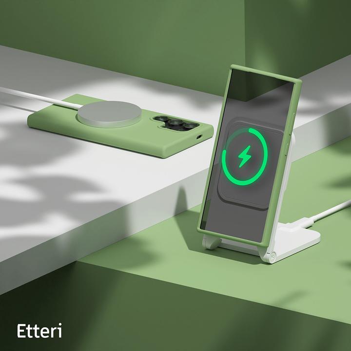 Actual product image Etteri Silicone case for Samsung Galaxy S25 Ultra light green (Samsung Galaxy S25 Ultra)