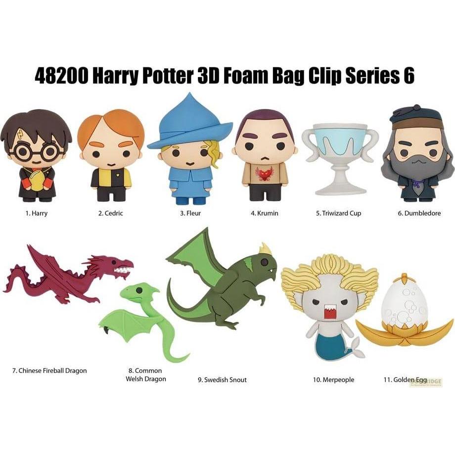 Monogram Int., Portachiavi, Harry Potter 3D PVC-Taschenanhänger Series 6 Display (24), Multicolore