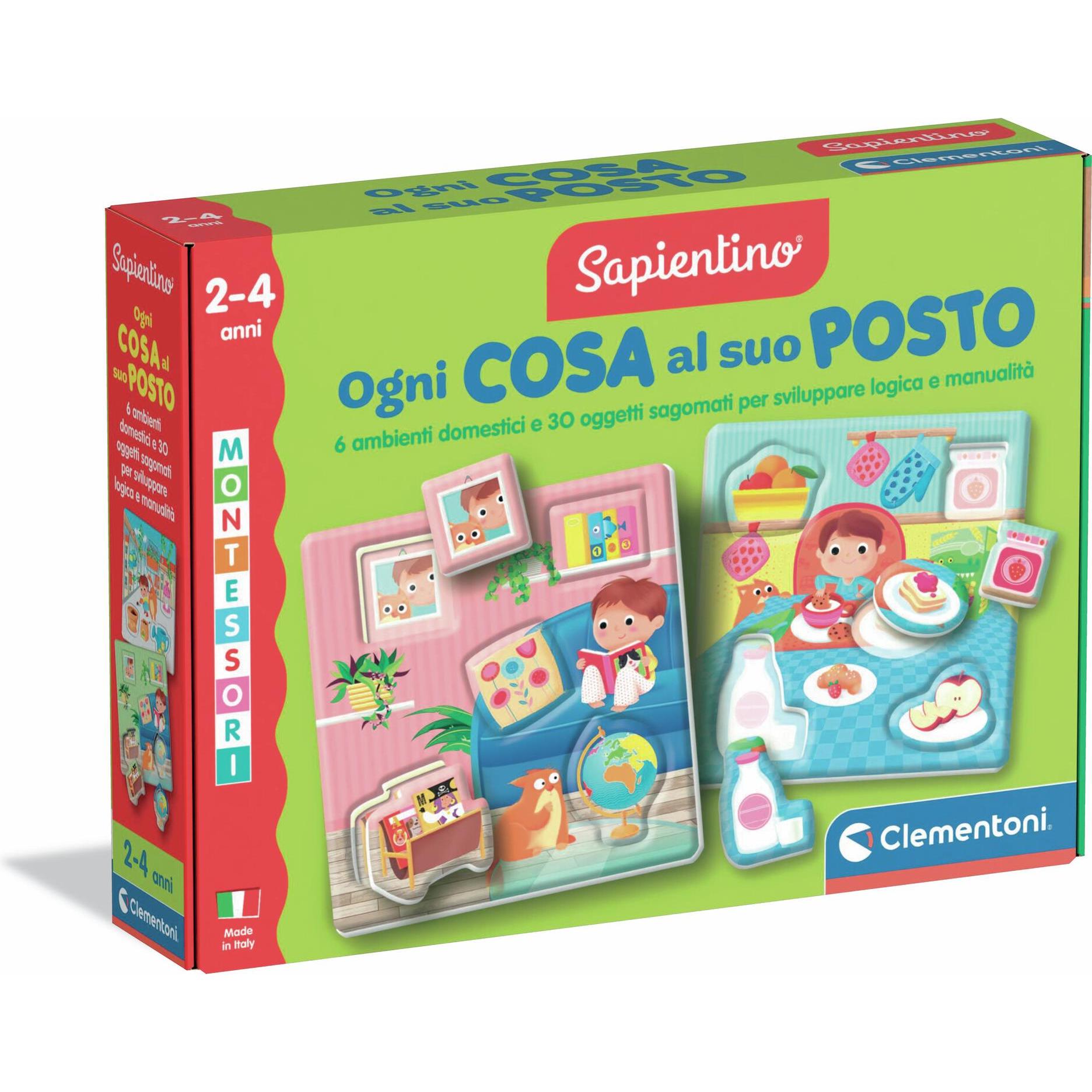 Clementoni Sapientino Tutto al suo posto - gioco 2 anni, Flashcards Montessori, Flashcards with Ste (Italiano)